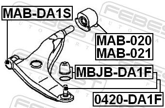 FEBEST MBJB-DA1F Repair kit, supporting/ball joint