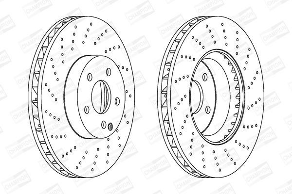 CHAMPION Mercedess диск гальмівний передній W204 04-
