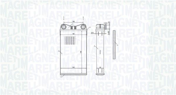 MAGNETI MARELLI Hőcserélő, belső tér fűtés 350218472000