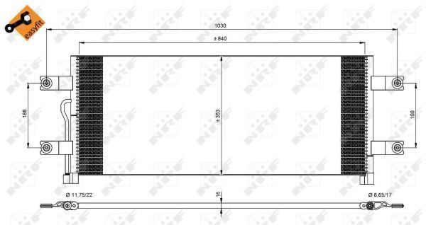 NRF 350075 Condenser, air conditioning