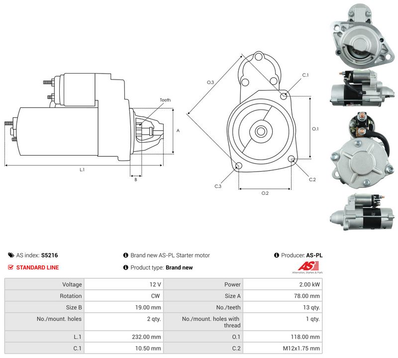 Starter, AS-PL S5216