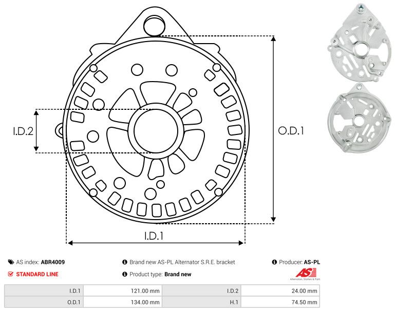 Kaitsekate, generaator, AS-PL ABR4009