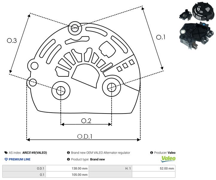 AS-PL ARE3149(VALEO) Protective Cap, alternator
