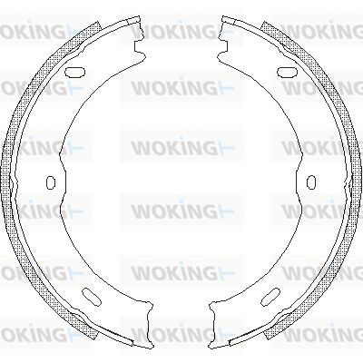 Комплект гальмівних колодок, стоянкове гальмо, Woking Z474600