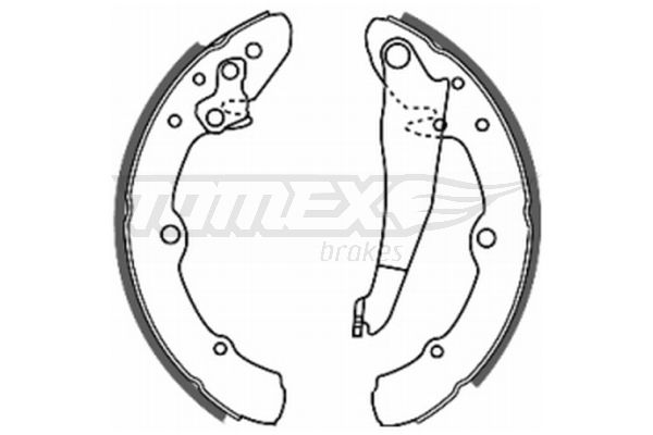 TOMEX Brakes fékpofakészlet TX 20-25