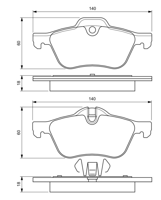BOSCH Plaquettes de frein à disque 0 986 424 652