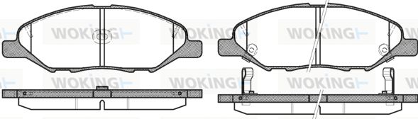 Комплект гальмівних накладок, дискове гальмо, Woking P13933.02