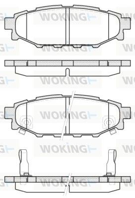 Комплект тормозных колодок на BRZ, Forester, Impreza, Legacy, Outback, XV