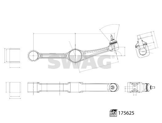 SWAG 33 10 2986 Control/Trailing Arm, wheel suspension