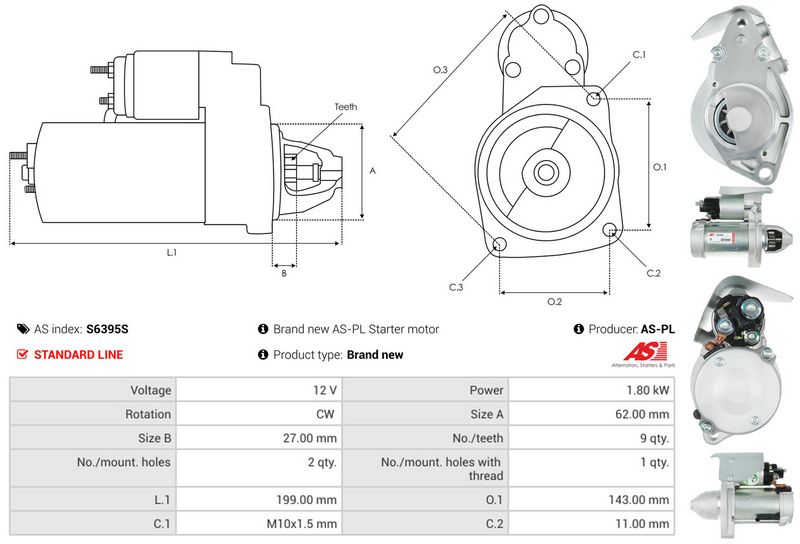 AS-PL S6395S Starter