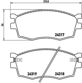 Колодка тормозов. диск. HYUNDAI ACCENT, KIA RIO II передн. (выр-во BREMBO)