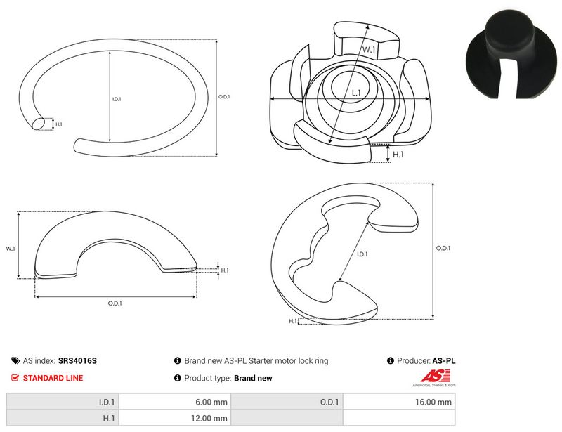 AS-PL SRS4016S Repair Kit, starter