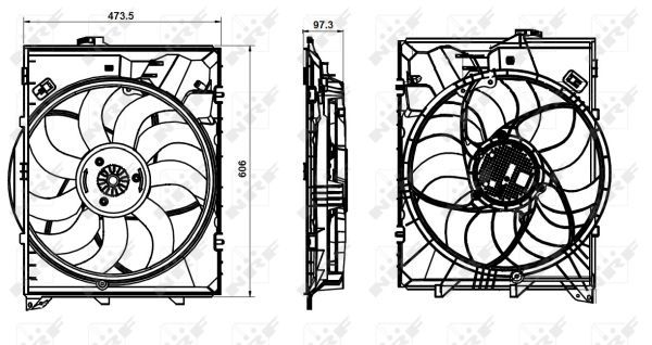 NRF 47863 Fan, engine cooling