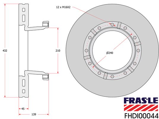 Brzdový kotouč FHDI00044