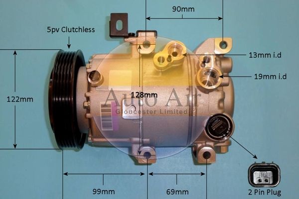 Auto Air Gloucester 14-0354 Compressor, air conditioning