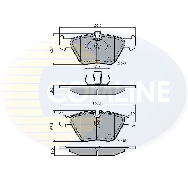 Comline CBP01010 Brake Pad Set, disc brake