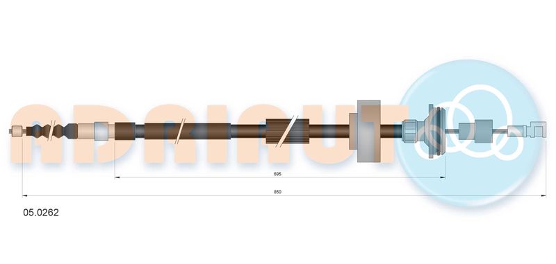 Тросовий привод, стоянкове гальмо, Adriauto 05.0262