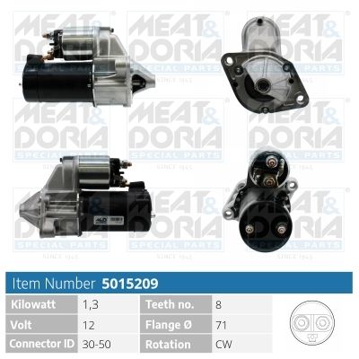 MEAT & DORIA Startmotor / Starter 5015209