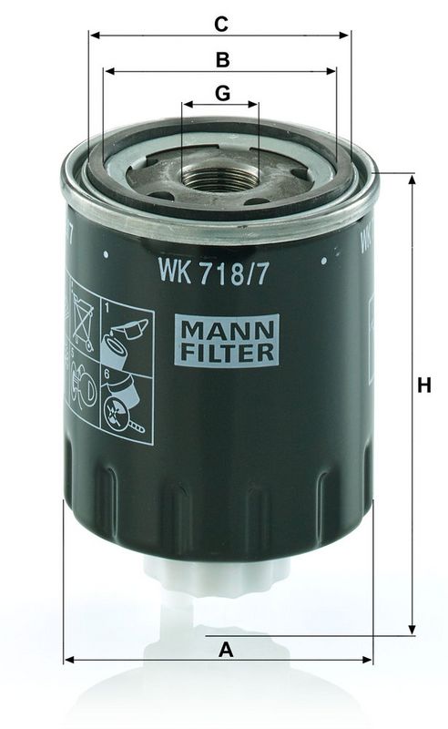 filtr paliva YANMAR WK718/7