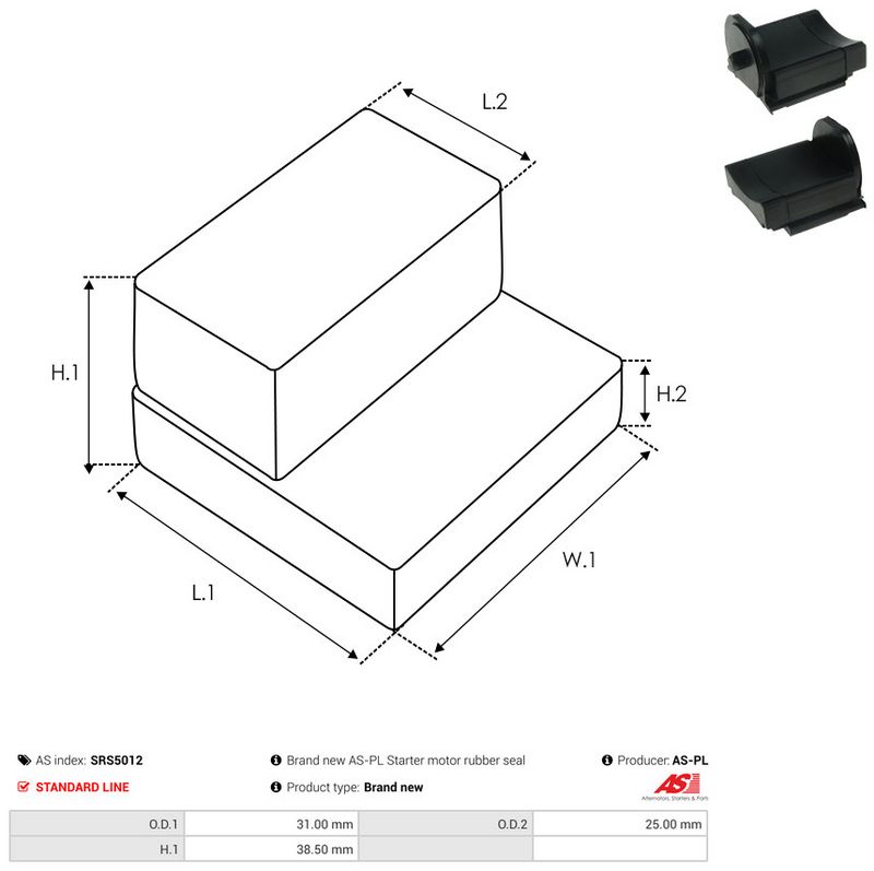 Remondikomplekt, Starter, AS-PL SRS5012