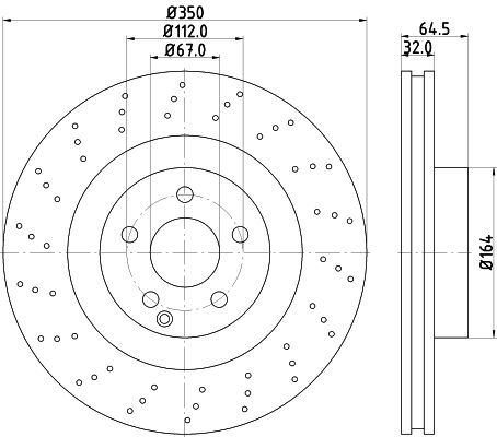 Гальмівний диск, Hella Pagid 8DD355115-401