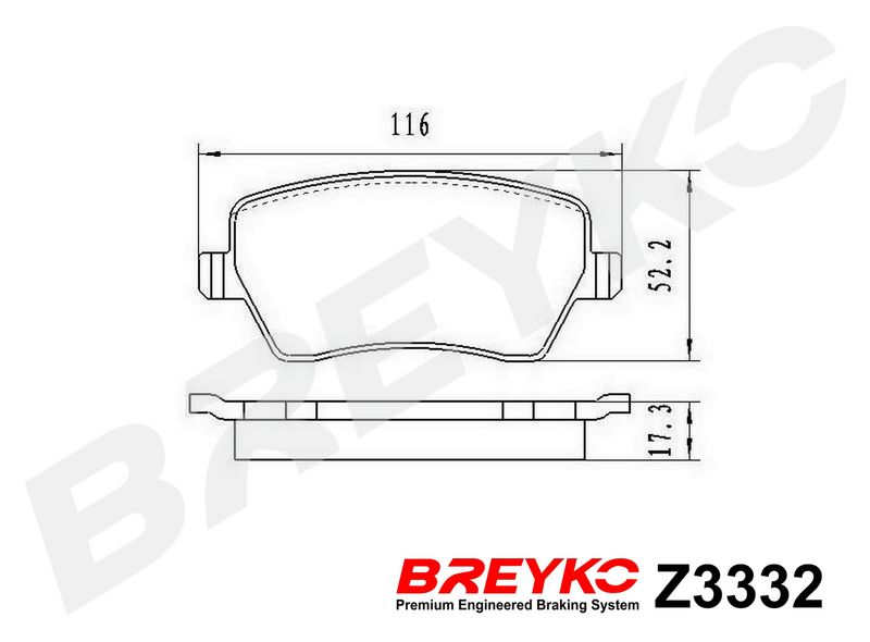 DAVID VASCO Z3332 Brake Pad Set, disc brake