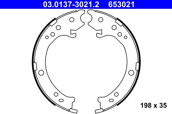 ATE Remschoenset, parkeerrem 03.0137-3021.2