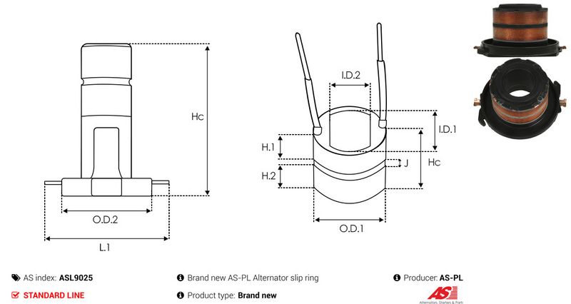Rõngas, generaator, AS-PL ASL9025