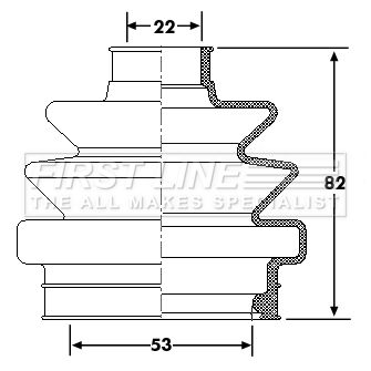 First Line FCB6174 Bellow, drive shaft