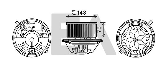 Motor eléctrico, ventilador habitáculo