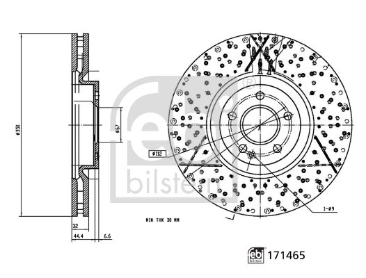 Гальмівний диск, Febi Bilstein 171465