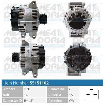 MEAT & DORIA Dynamo / Alternator 55151102