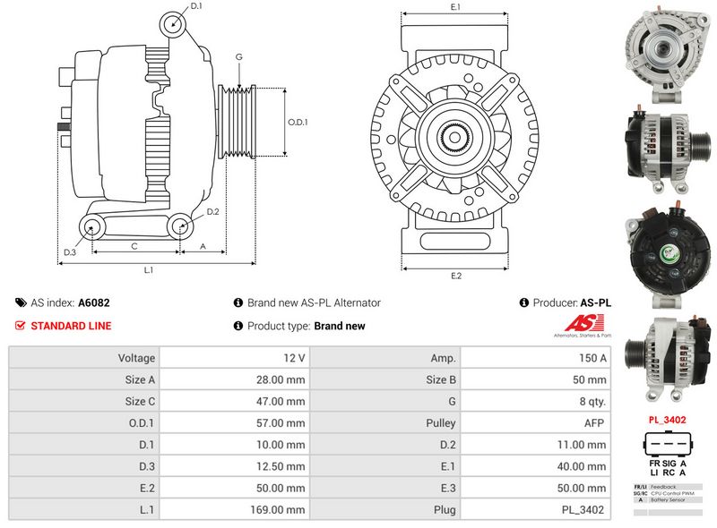 AS-PL A6082 Alternator