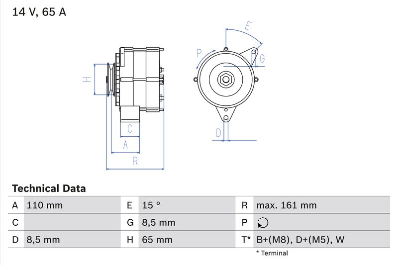 BOSCH generátor 0 986 034 560