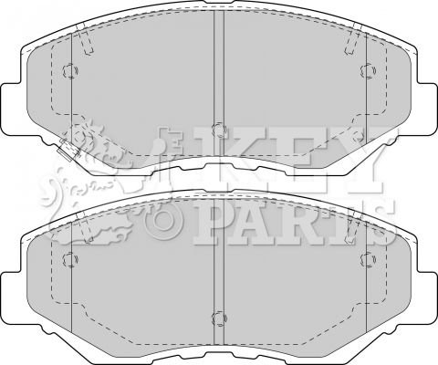 Комплект гальмівних накладок, дискове гальмо, Key Parts KBP1860