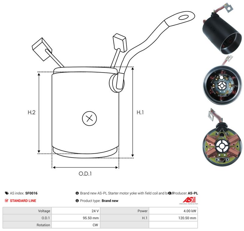 AS-PL SF0016 Holder, carbon brushes