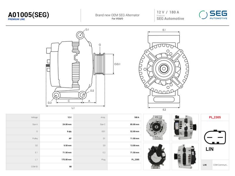 This part match OEM code: 36002176