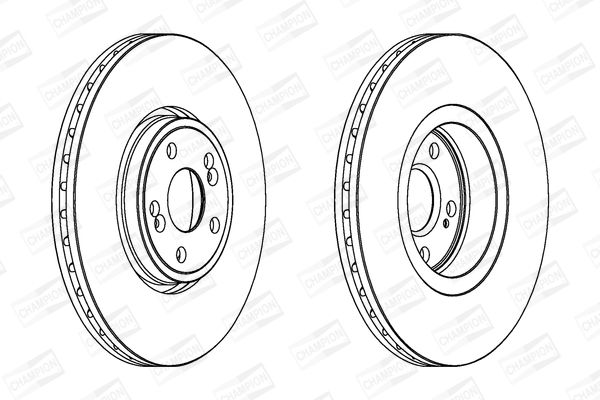 CHAMPION RENAULT диск гальмівний передній Espace IV,Vel Satis 06-