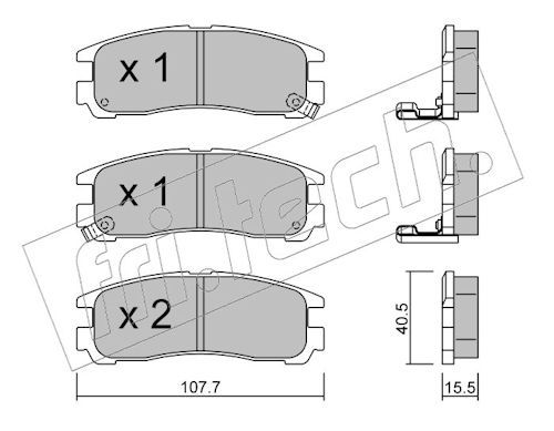 fri.tech. 413.0 Brake Pad Set, disc brake