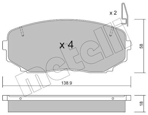 Plaquettes+de+frein+à+disque METELLI 22-0872-0