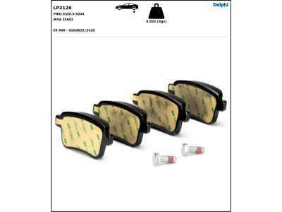 DELPHI LP2126 Brake Pad Set, disc brake