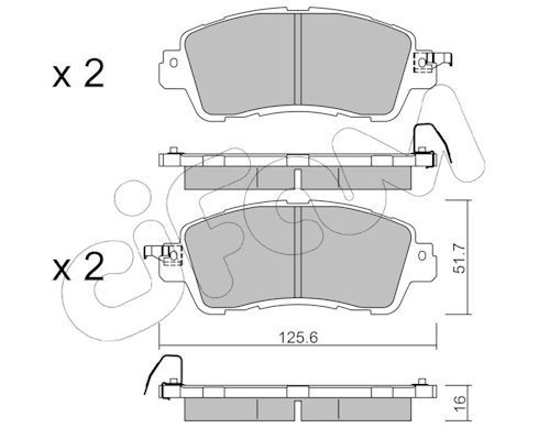 Set placute frana,frana disc 822-1085-0 CIFAM
