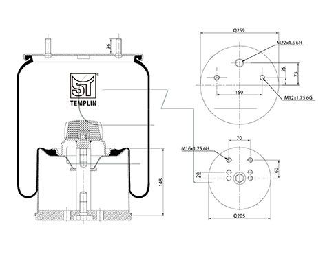 Mech, pneumatické odpružení 04.060.6106.390