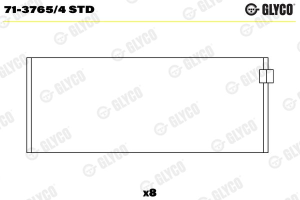 Вкладыши шатунные VAG STD 1,4/1,6 BKR, AEH (выр-во GLYCO)