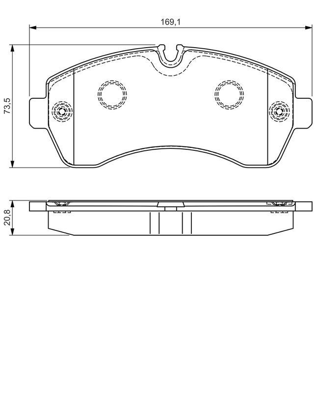 BOSCH 0986495107 Brake Pad Set, disc brake