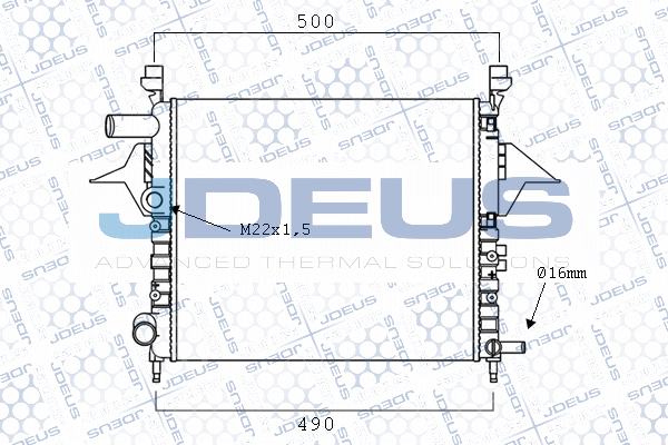 JDEUS hűtő, motorhűtés M-0230500