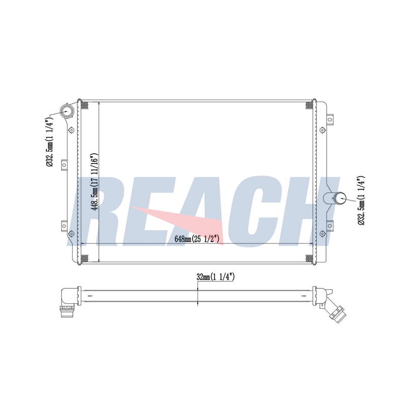 REACH 1.41.2822.032 Radiator, engine cooling