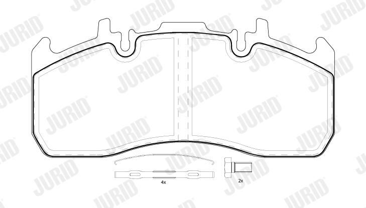 Sada brzdových destiček, kotoučová brzda 2917309560