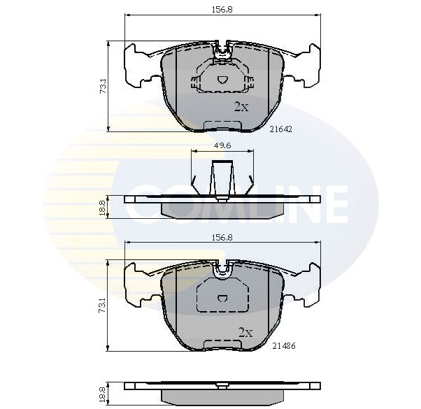 Comline CBP01096 Brake Pad Set, disc brake