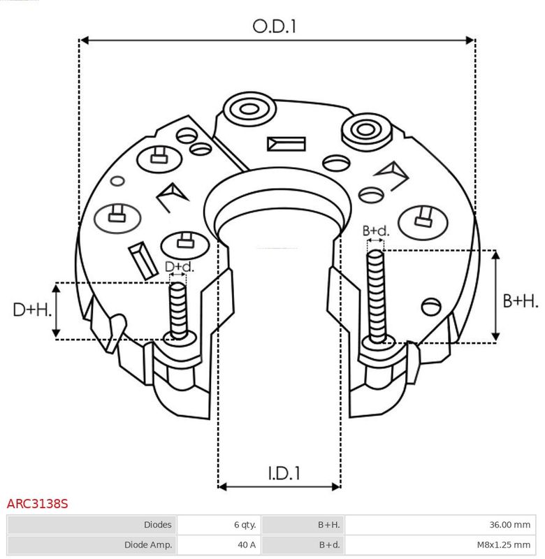 Тримач, фланець привода генератора, Auto Starter ARC3138S